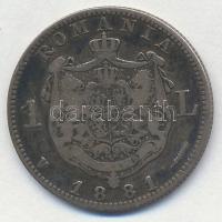 Románia 1881V 1L Ag "I. Károly" T:3 
Romania 1881V 1 Leu Ag "Carol I" C:F