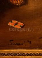 Olvashatatlan jelzéssel: Hamis zsugázók. Olaj, vászon, sérült keretben, 100×75 cm