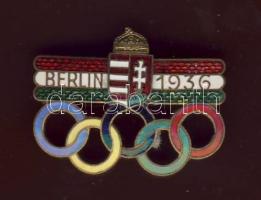 1936 Berlini olimpia magyar csapatjelvény RRR! / Hungarian team-badge from the Berlin Olympic games 1936