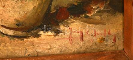 Jancsek Antal (1907-1985): Virágcsendélet. Olaj, karton, jelzett, keretben, 49×40 cm