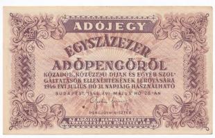 1946. 100.000AP "5600"-as rendeletszámmal T:II-,III