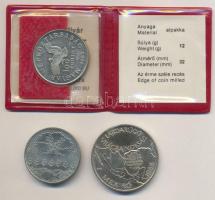 1983. 100Ft alpakka "Simon Bolivár" sérült tokban tanúsítvánnyal + 1985. 100Ft "FAO&q...