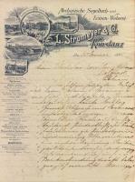 1895 dekoratív litho számla / Litho invoice