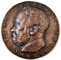 1960. "Erkel Ferenc 1810-1960" Br plakett (90mm) T:2