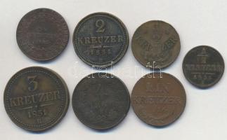 1812B 1kr Cu + 1816B 1/2kr Cu + 1kr Cu "I. Ferenc" + 1851B 1/2kr Cu + 2kr Cu + 3kr Cu + 18...