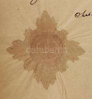 1864 Selmecbánya, kérvény kereskedő cégének ügyében, magyar nyelven, rávezetett határozattal, rányom...