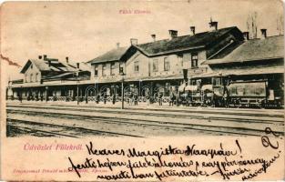 Fülek, Filakovo; vasútállomás, kiadja Divald / railway station (Rb)