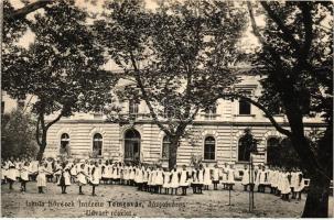 Temesvár, Timisoara; Józsefváros, Iskola Nővérek Intézete, udvar / girl school, court yard (vágott / cut)