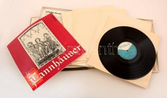 Richard Wagner: Die Meistersinger von Nürnberg, Tannhäuser, bakelitlemezek dobozban ismertető füzett...