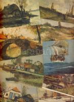 9db Régi holland festmény képeslap (hátul ragasztónyom)