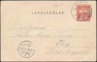 Balatonfüred, befagyott Balaton télen, Köves Béla kiadása (EB)