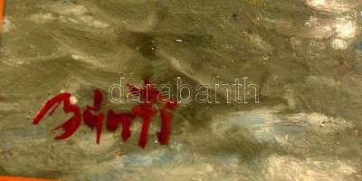 Bánfi jelzéssel: Balatonföldvár. Olaj, karton, fa keretben, 23x32 cm