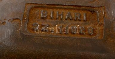 Bihari régi szenes vasaló, sérült, 23x21x9 cm