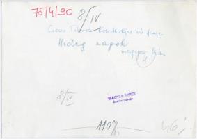 1975 Hideg napok, magyar film,  Magyar Hírek szerkesztősége fotó, jelzett, 17x24cm