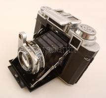 Zeiss Ikon Compur Rapid fényképezőgép Tessar 1:2,8 f=8 cm objektívvel, eredeti bőr tokjában, jó álla...