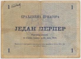 Montenegró 1914. 1P T:III- ly.
Montenegro 1914. 1 Perper C:VG hole