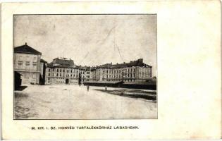 Ljubljana, Laibach; Magyar királyi I. század Honvéd Tartalékkórház / Hungarian military hospital (EB)