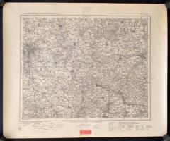 1899 Topographische Übersichtskarte des Deutschen Reichs, 11 db térkép, 38x44 cm