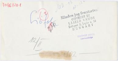1970 Siófok, Magyar Hírek szerkesztősége, László Vámos fotó, jelzett, 12x23cm