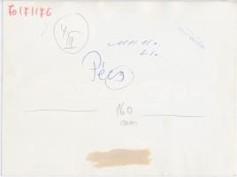 1970 Pécs, Magyar Hírek Szerkesztősége fotó, jelzett, 18x24cm