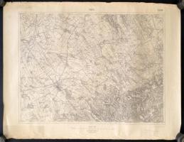 1908-1927 5 db katonai térkép a M. kir. állami térképészet  kiadásában(Tamási és Igal, Pécs, Bjelova...