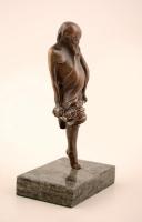 Melocco Miklós (1935- ): Szókratész, bronz, márvány talapzaton, jelzett, utánöntés, m: 18,5 cm