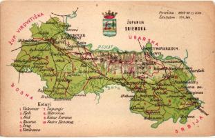 Szerém vármegye térképe / Srijemska zupanija / Map of Szerém County (b)
