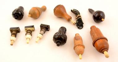 6 db régi, fa lámpa kapcsoló / vintage lamp-switches