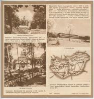 cca 1930-40 Hív a Mátra, kinyithatós turisztikai nyomtatvány, 41x22cm