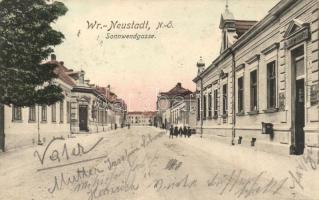 Wiener Neustadt, Sonnwendgasse; Sperlings Postkartenverlag / Street, shops, tobacconist