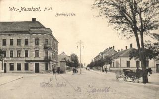 Wiener Neustadt, Zehnergasse, das Baugeschäft von R. Görner; Sperlings Postkartenverlag / Street, shops