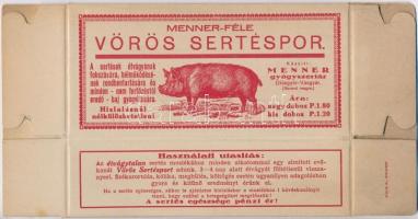 cca 1930-50 Vegyes gyógyszeres nyomtatványok ill., doboz, 5db , különböző méretben és minőségben