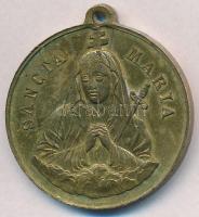 Vatikán ~1900. "XIII. Leó / Szűz Mária" aranyozott Br emlékérem. Szign: Lauer (33mm) T:2 v...