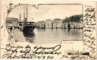 Piran, Pirano; Porto esterno / port, steamship (fa)