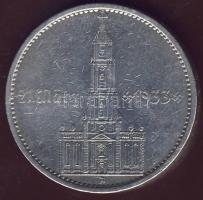 Német 3.Birodalom 1934A 5RM Ag "Garnisonkirche-dátummal" T:2/3