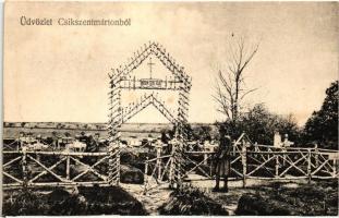 Csíkszentmárton, Sanmartin; Hősök temetője / military war cemetery (vágott / cut)