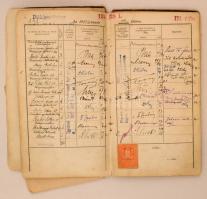 1926 a Budapesti Magyar Királyi Egyetem Közgazdaságtudományi Karának leckekönyve zsidó hallgató rész...