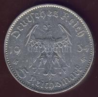 Német 3.Birodalom 1934A 5RM Ag "Garnisonkirche-dátummal" T:2/3