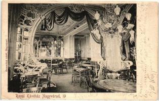 Nagyvárad, Oradea; Royal Kávéház, belső, kiadja Sonnenfeld Adolf / cafe interior