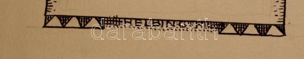 Helbing Ferenc (1870-1958): Ceres bőségszaruval, ex libris terv, tus, papír, jelzett a tusrajzon, 24...