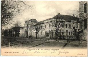 Nagyvárad, Oradea; Honvéd laktanya, kiadja Helyfi László / military barracks (EK)