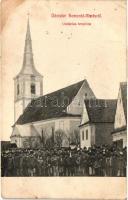 Homoródalmás, Meresti; Unitárius templom / unitarian church (ázott sarok / wet corner)