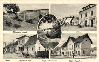 Volóc, Volovec, Volovoje; Vasútállomás, szövetkezeti szálló, kisszolyvai viadukt, Fő utca / railway station, hotel, viaduct, main street