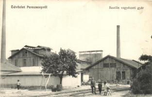 Perecseny, Perechyn; Bautlin vegyészeti gyár / chemistry factory (EK)