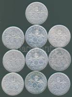 1992. 200Ft Ag "MNB" (10x) T:BU, BUex