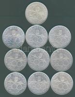 1994. 200Ft Ag "Deák" (10x) T:BU, BUex