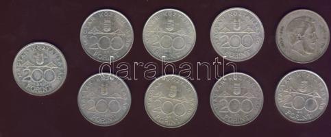 1947. 5Ft Ag "Kossuth" (1x) T:2/3 + 1992. 200Ft Ag "MNB" (2x) + 1993. 200Ft Ag "MNB" (2x) + 1994. 200Ft Ag "Deák" (3x) + 1995. 200Ft Ag "Deák" (1x) T:BU, BUex összesen 9 db