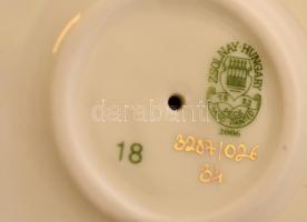 Zsolnay pillangó mintás gyertyatartó, kézzel festett, jelzett, hibátlan, m:15 cm