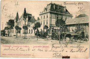 Temesvár, Timisoara; Józsefváros, Indóház, kiadja Polatsek / railway station (EK)