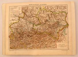 cca 1910-80 Vegyes térképek füzetbe ragasztva, 25x16cm